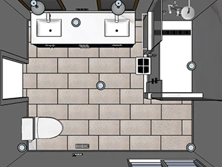 a graphic of a bathroom plan