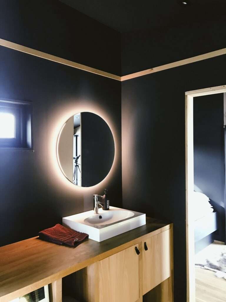 An image of a bathroom with smart technology